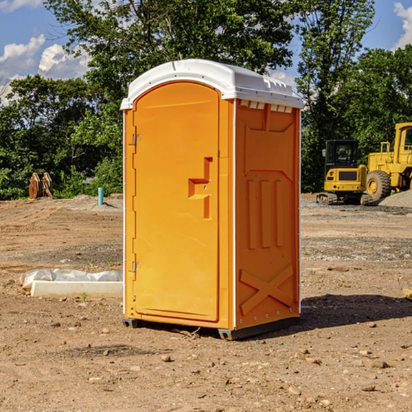 can i customize the exterior of the porta potties with my event logo or branding in Riley Illinois